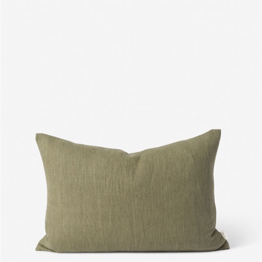 Linen Cotton Cushion Cover 55x45 cm tan color